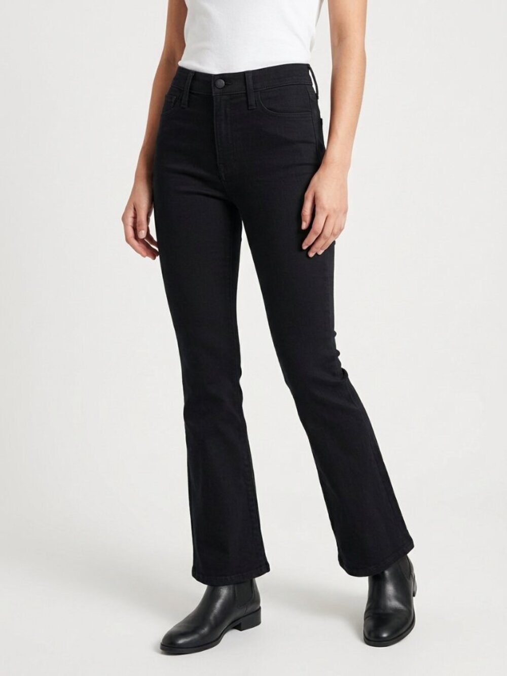 Hollister High Rise Flare Jeans Black Womens 30 NWT